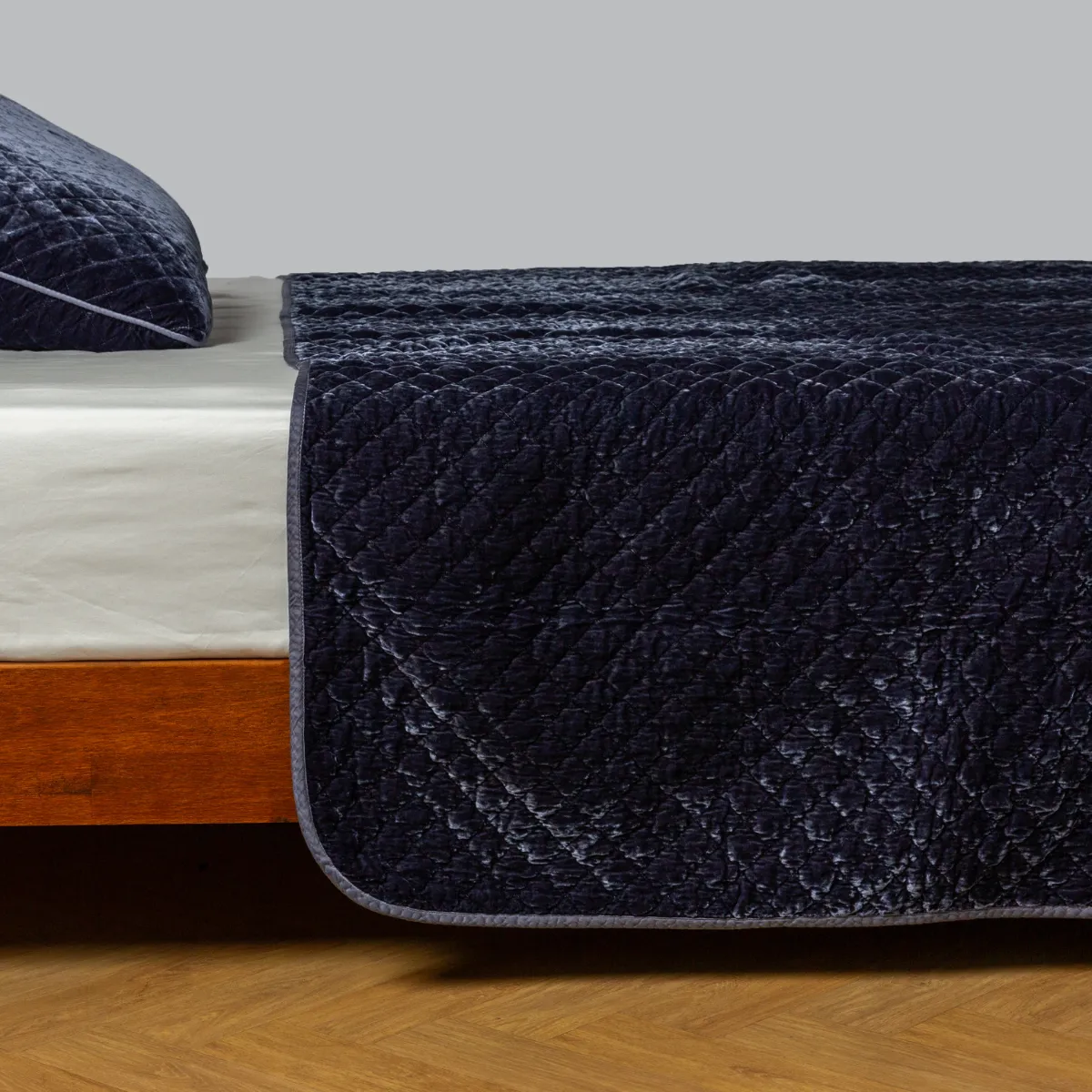 Silk Velvet Quilted Coverlet
