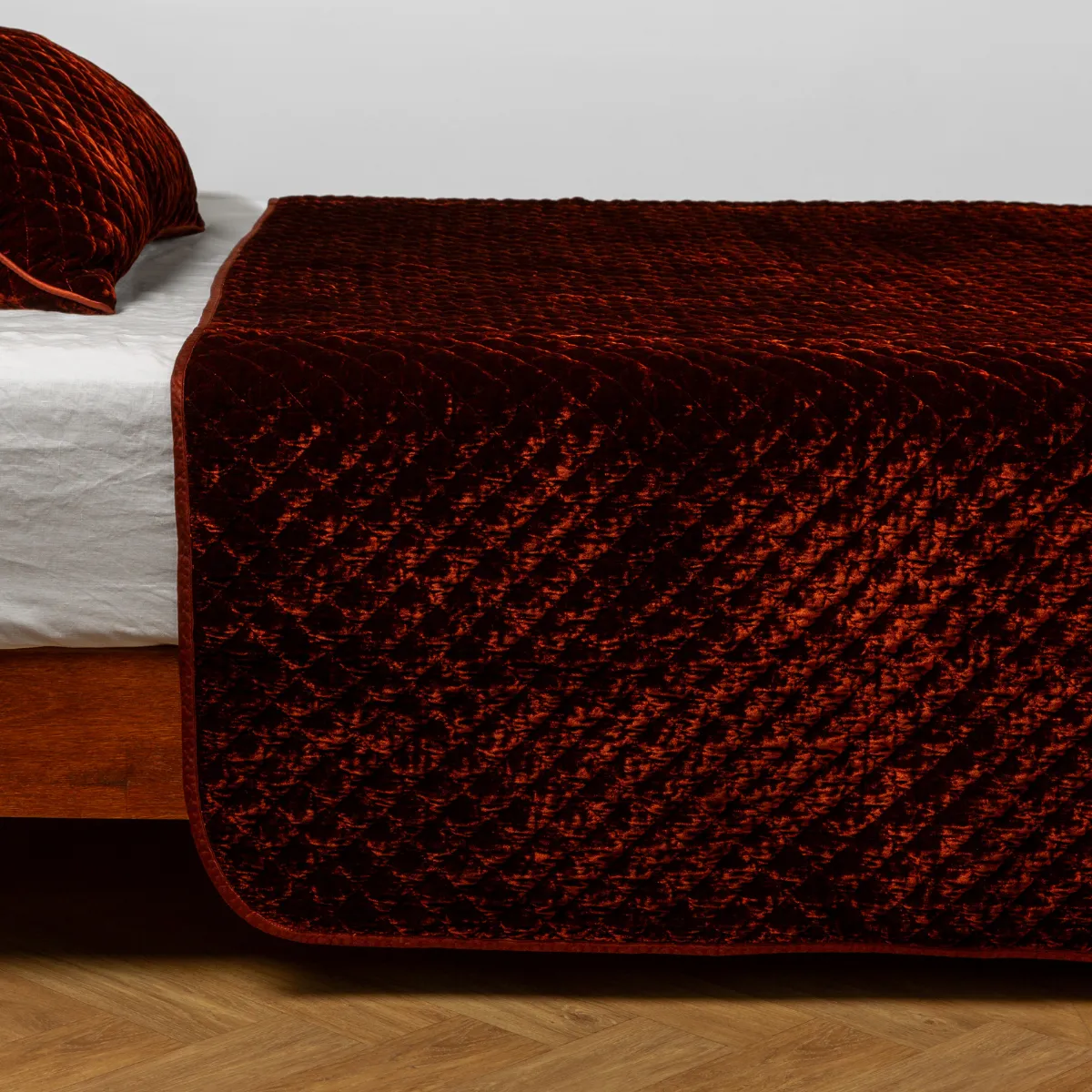 Silk Velvet Quilted Coverlet