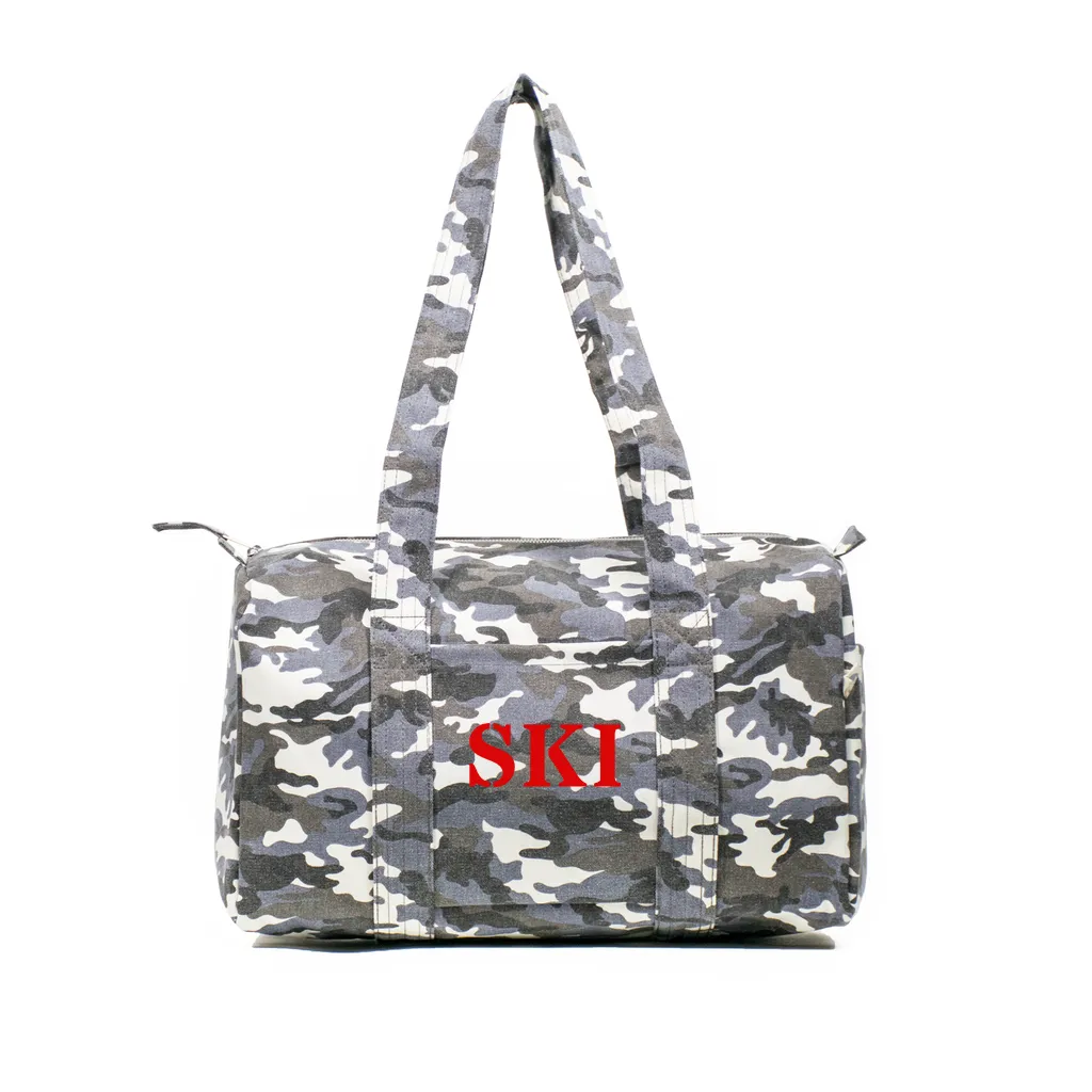 Small Duffel Grey Camouflage with Red Matte SKI