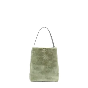 SMALL HOBO GREEN SHEARLING