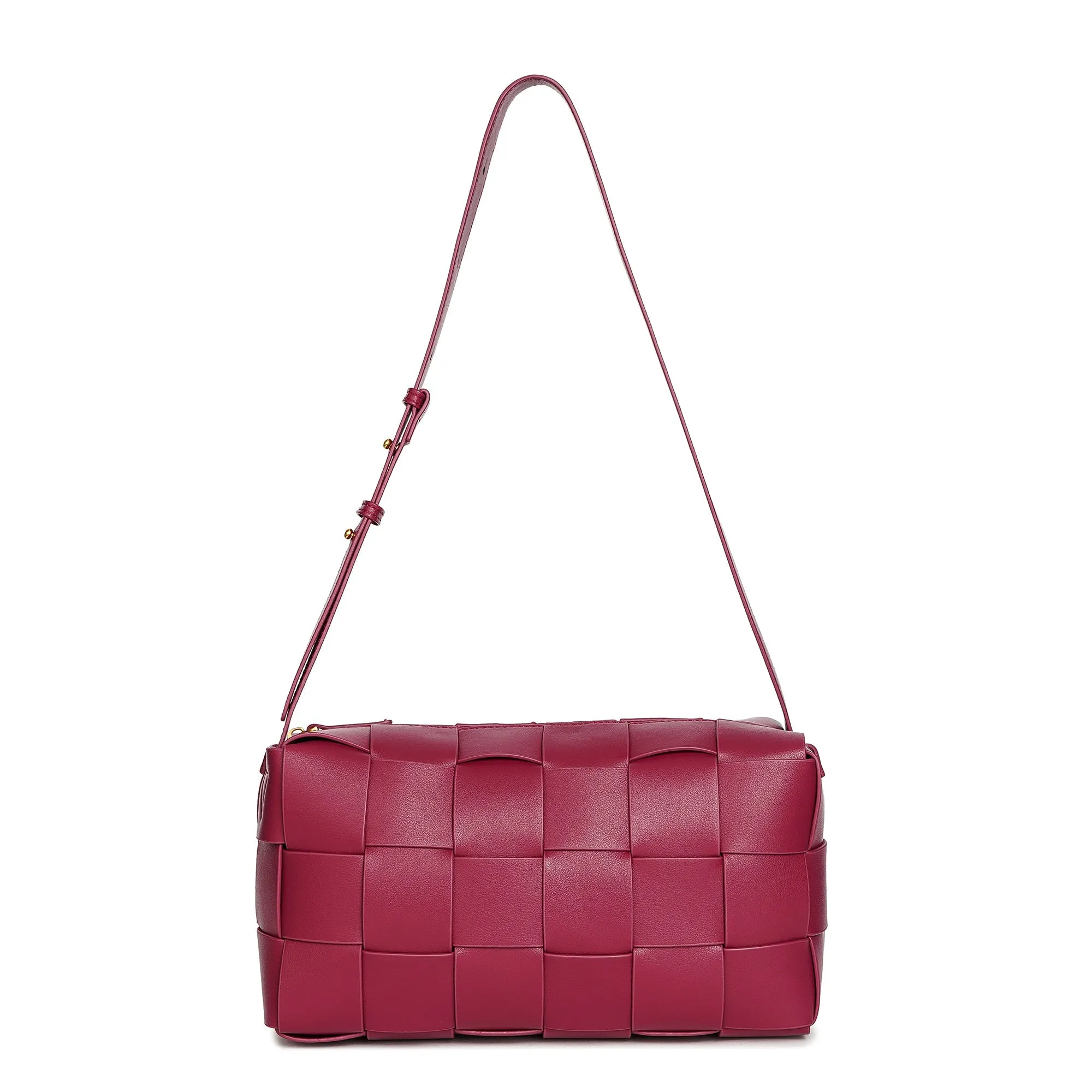 Smooth Woven Leather Hobo/Shoulder