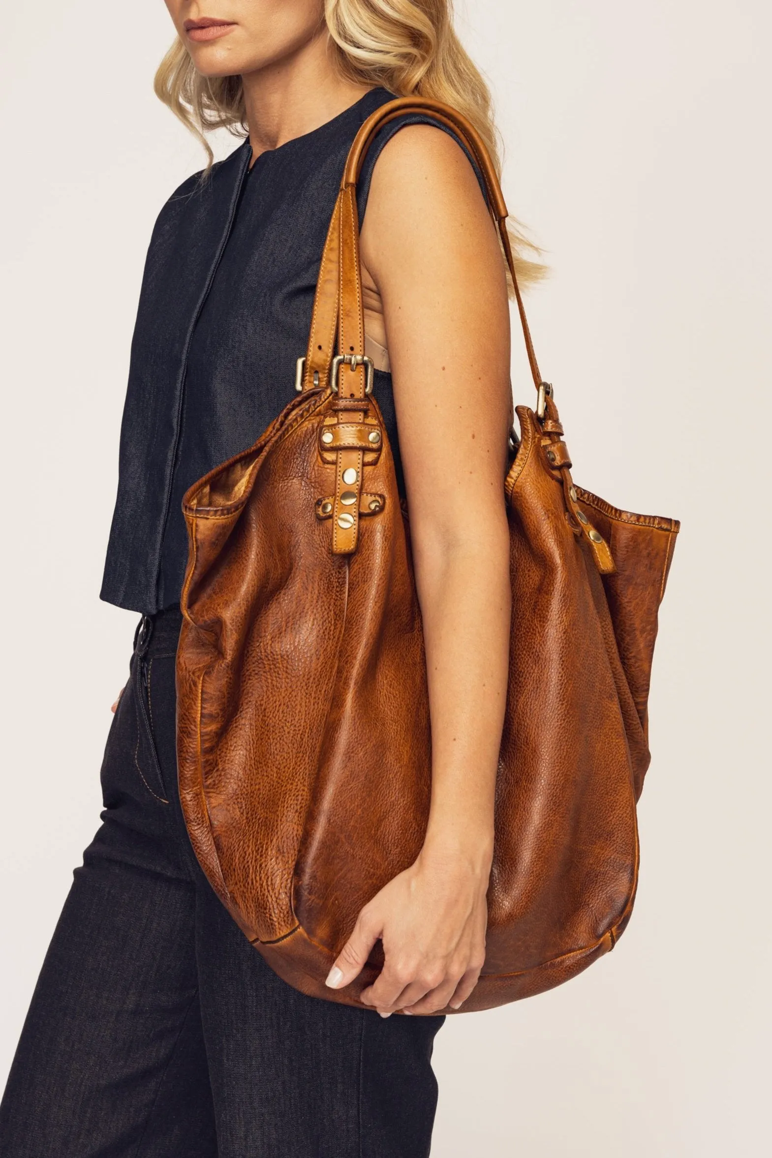 Soft & Slouchy Hobo - Cognac Rocks (sign up for restock alerts)