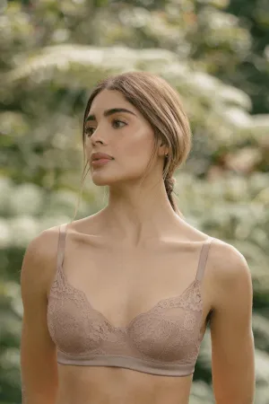 Soft Cup Lace Bra - Nude