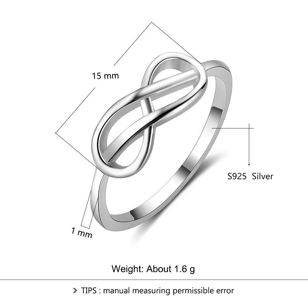 Solid 925 Sterling Silver Ring For Woman Trendy Ring