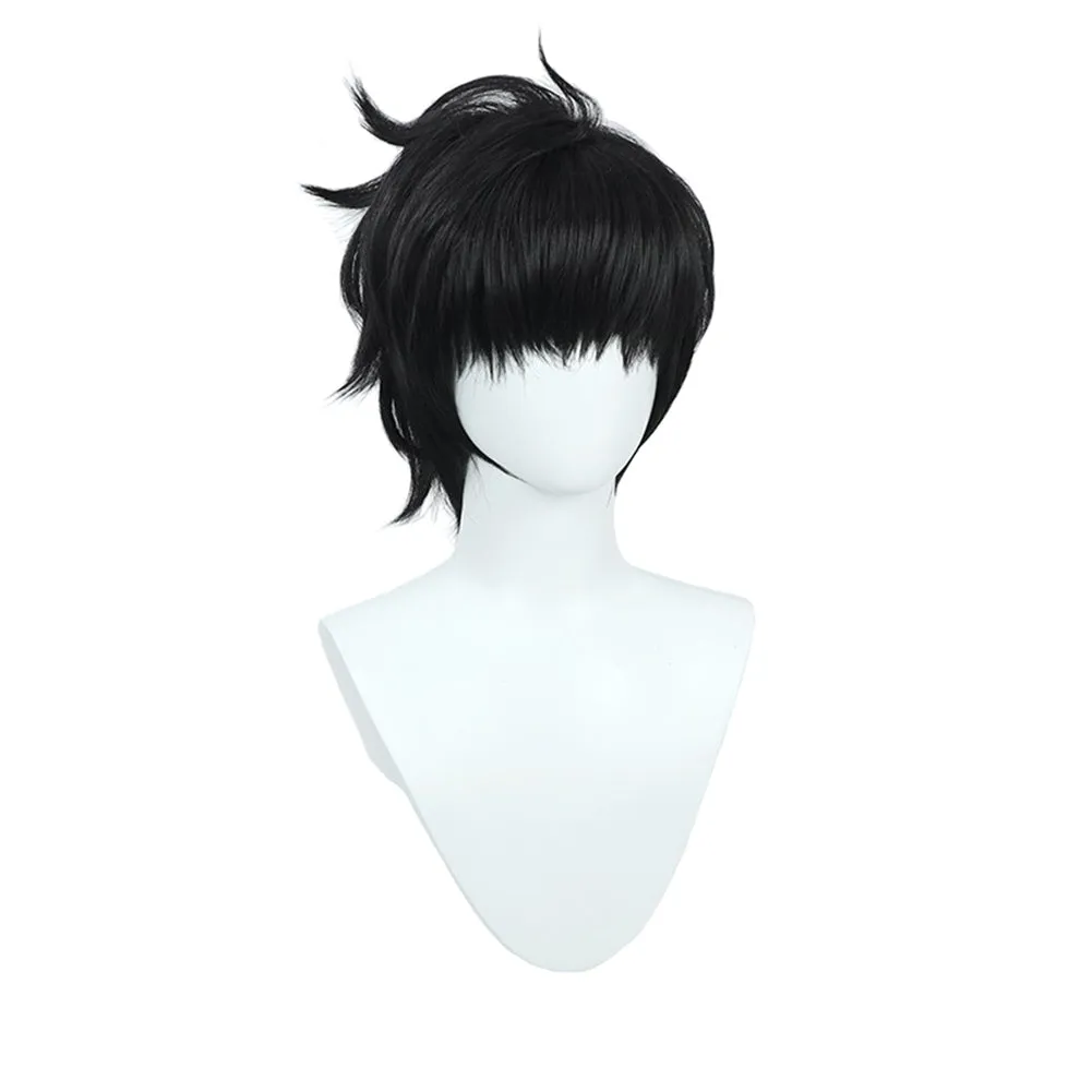 Solo Leveling Sung Jin Woo Anime Character Cosplay Wig Heat Resistant Synthetic Hair Props