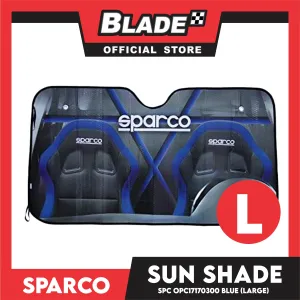 Sparco Car Sunshade Large OPC17170300 140x80cm LxW (Blue)