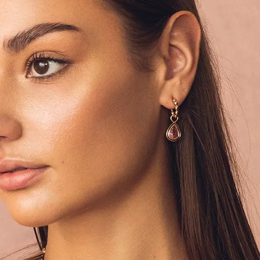 Splash Signature Hoops Petite with Spinel Drops