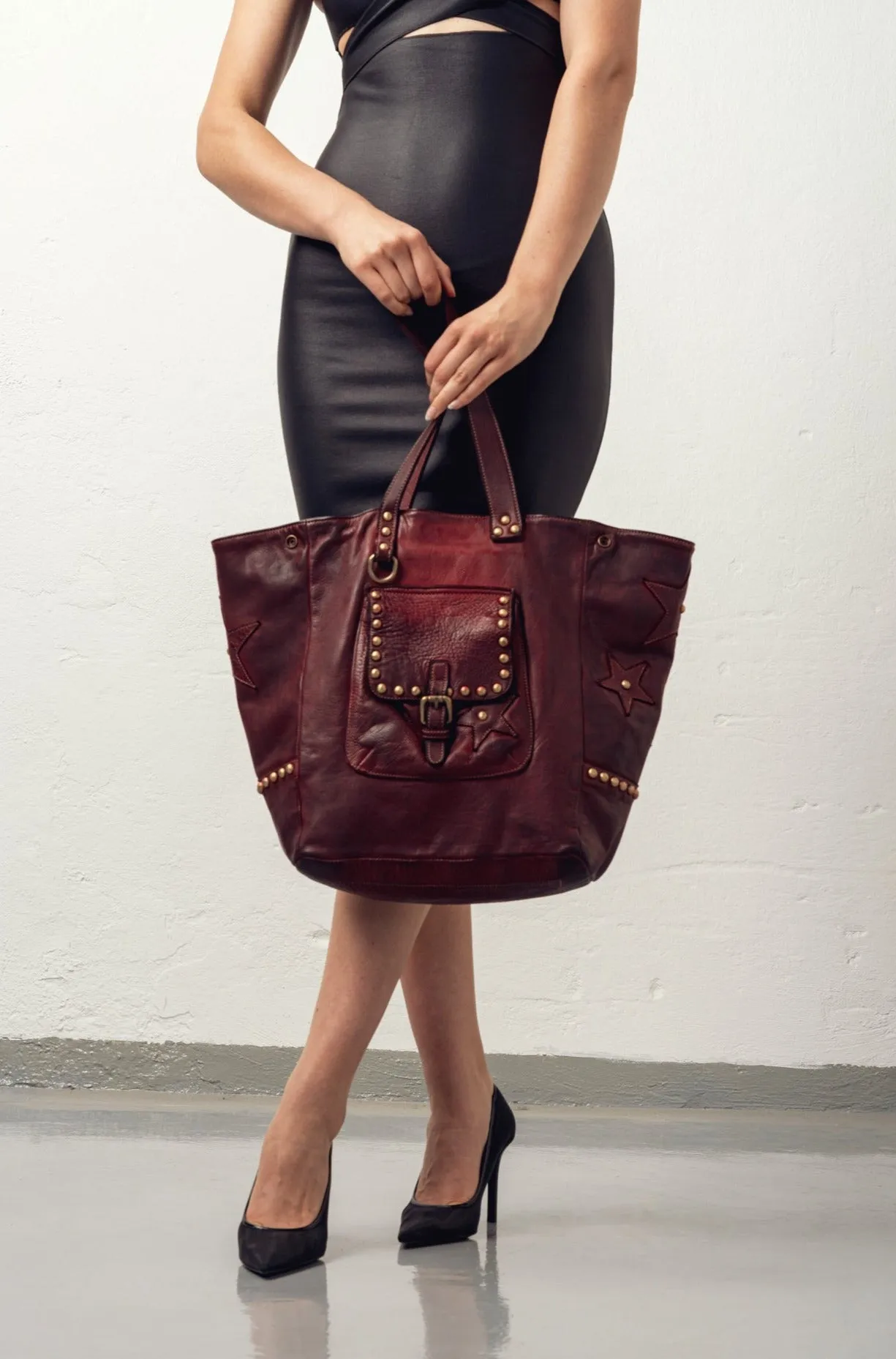 Star Tote - Wine Bordeaux - Second Sale - FINAL SALE - CANADA