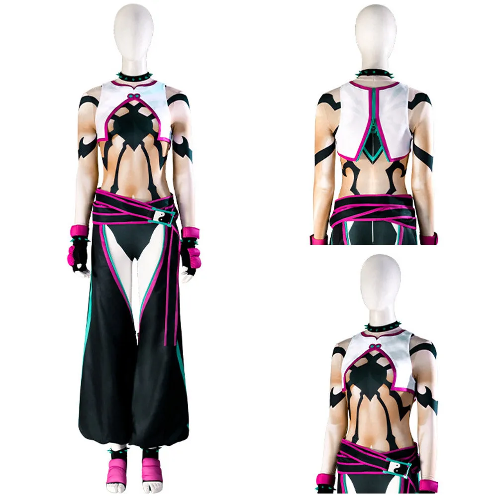 Street Fighter Han Juri Cosplay Costume Outfits Halloween Carnival Suit