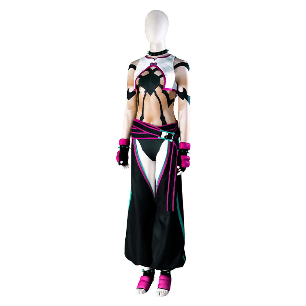 Street Fighter Han Juri Cosplay Costume Outfits Halloween Carnival Suit