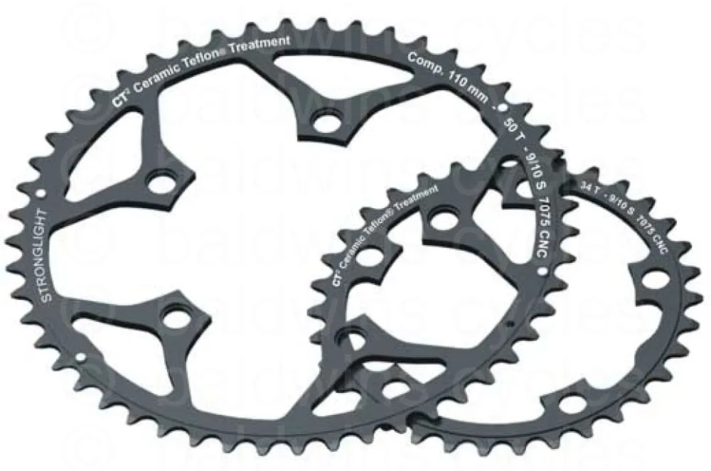 Stronglight 110PCD Type S - 7075 Series 5-Arm Chainring in Black - 36T