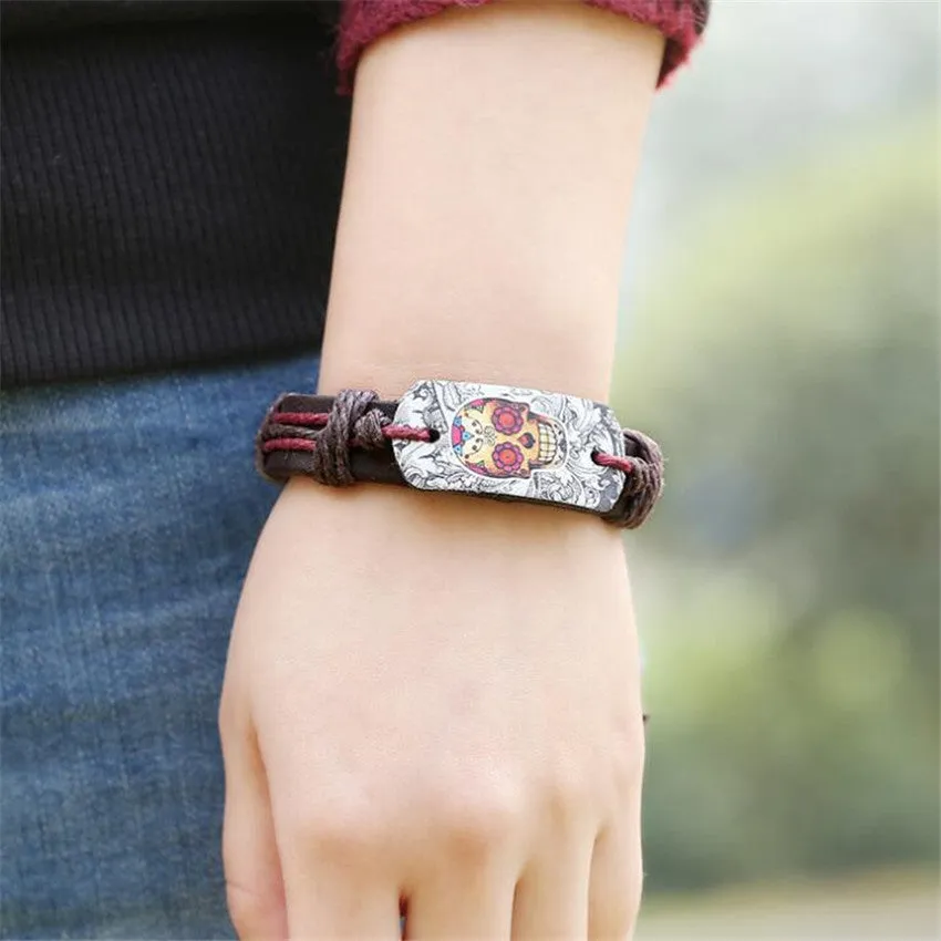 Sugar Skull Charm Bracelet