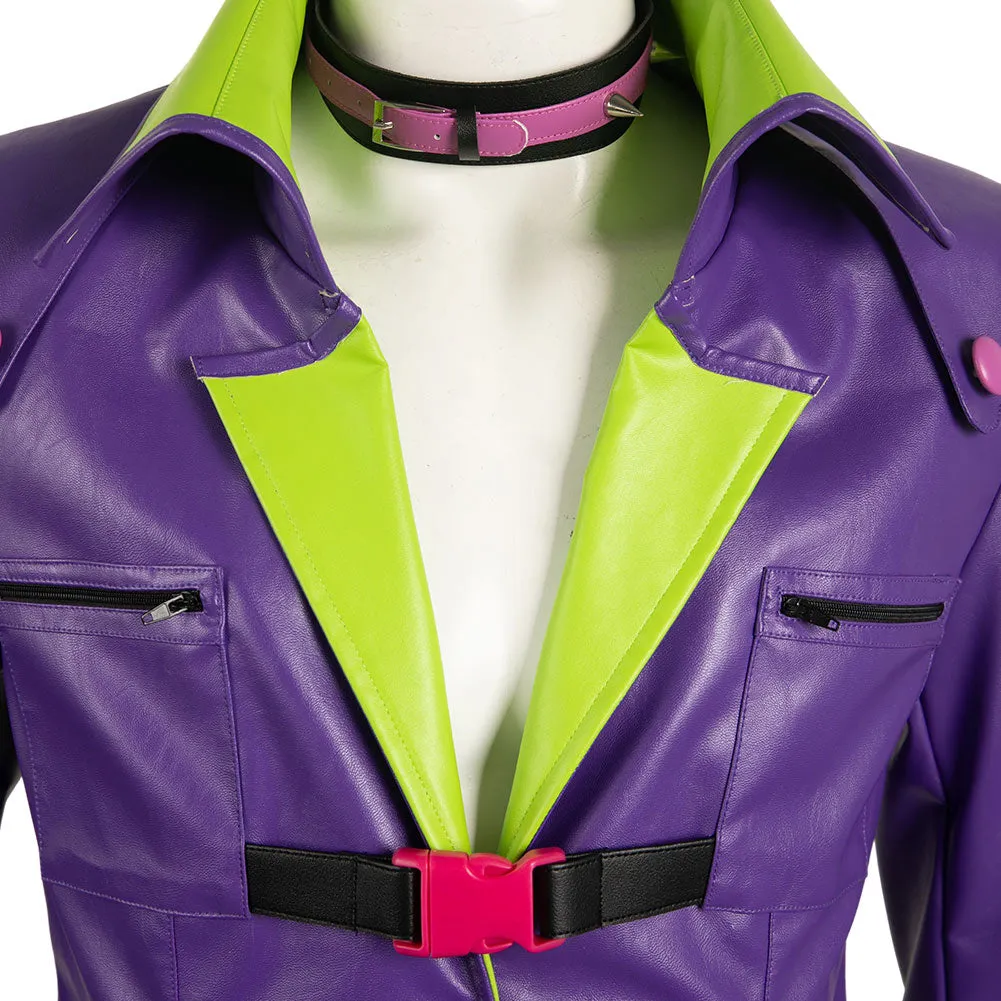 Suicide Squad Isekai Anime Joker Purple Suit Cosplay Costume Outfits Halloween Carnival Suit