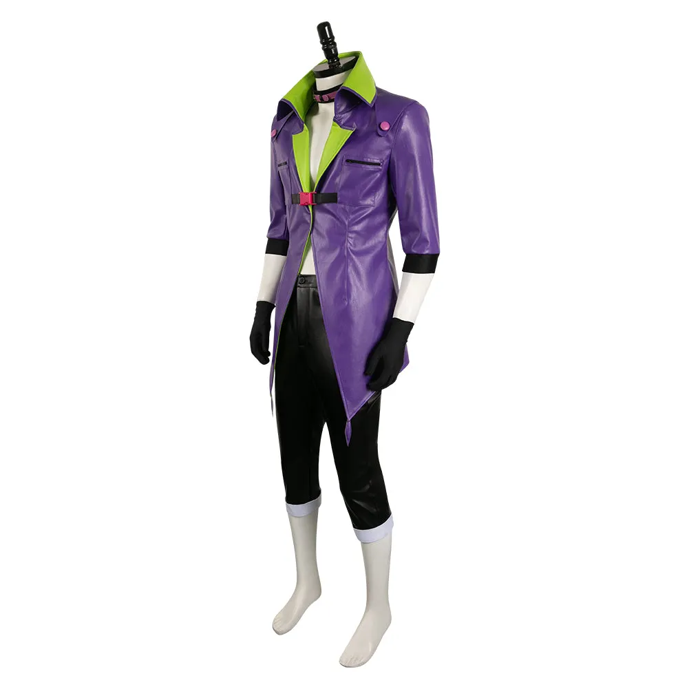 Suicide Squad Isekai Anime Joker Purple Suit Cosplay Costume Outfits Halloween Carnival Suit