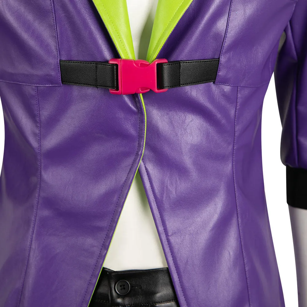 Suicide Squad Isekai Anime Joker Purple Suit Cosplay Costume Outfits Halloween Carnival Suit