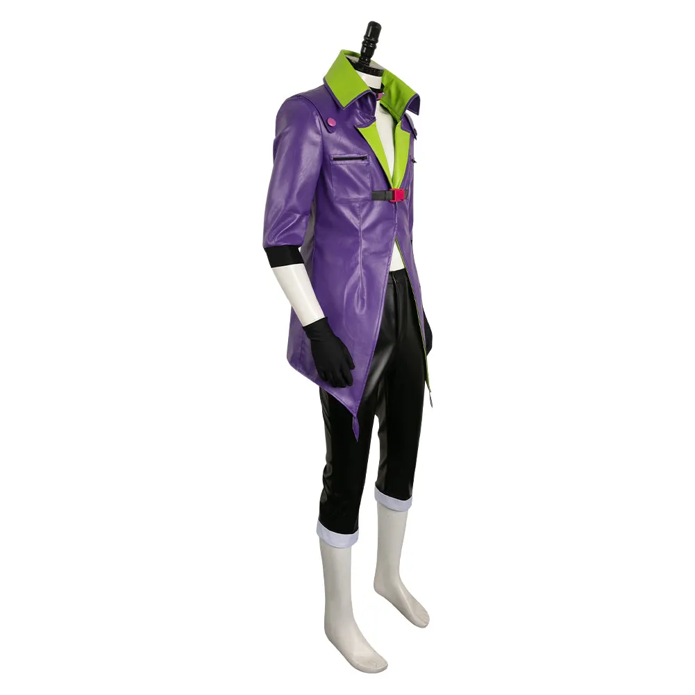 Suicide Squad Isekai Anime Joker Purple Suit Cosplay Costume Outfits Halloween Carnival Suit