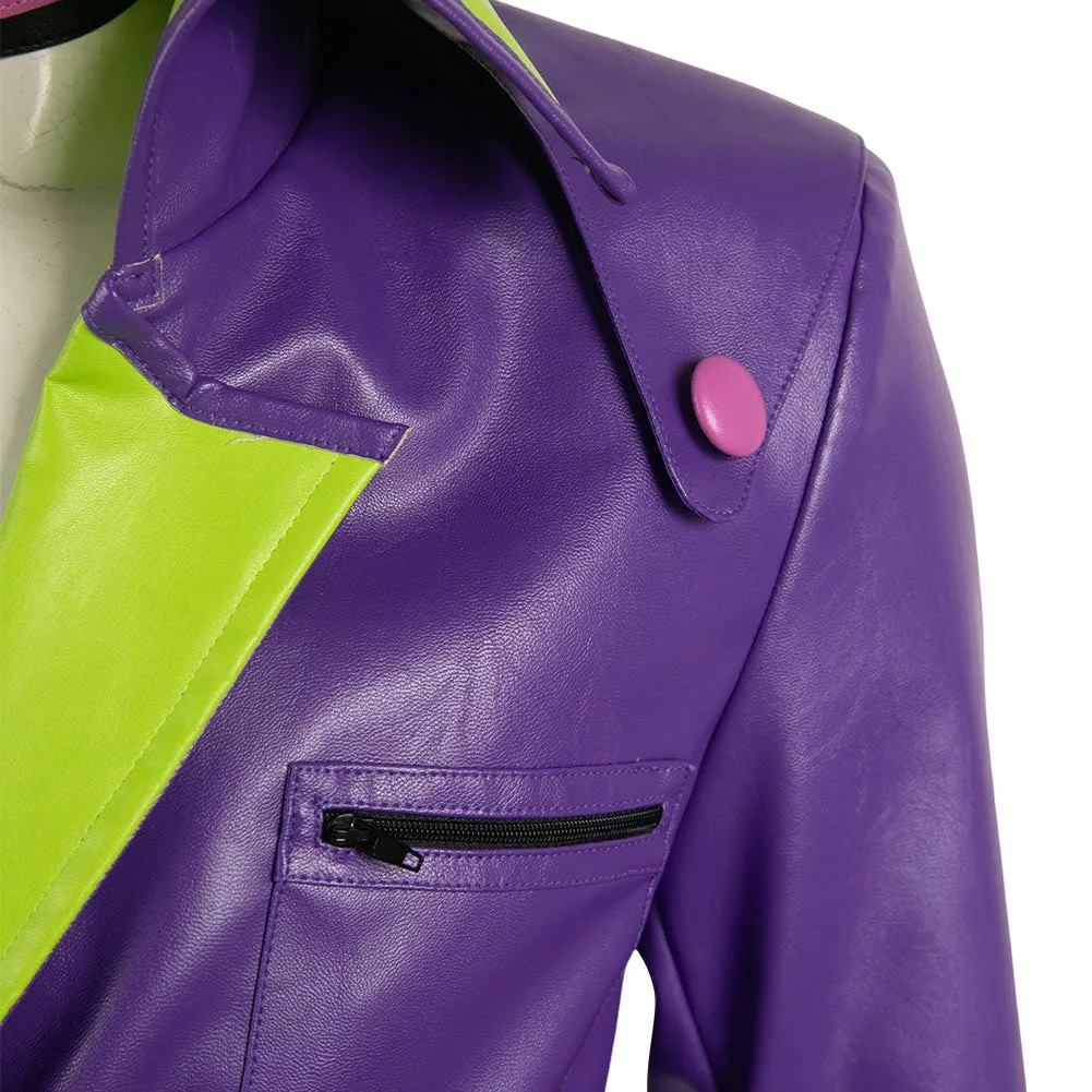Suicide Squad Isekai Anime Joker Purple Suit Cosplay Costume Outfits Halloween Carnival Suit