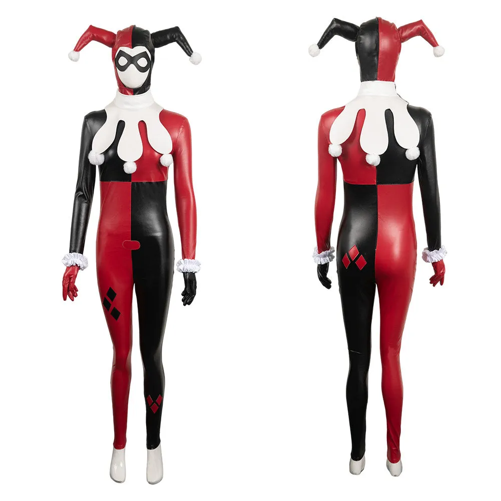 Suicide Squad: Kill the Justice League Harley Quinn Red & Black Joker Set Cosplay Costume Outfits Halloween Carnival Suit