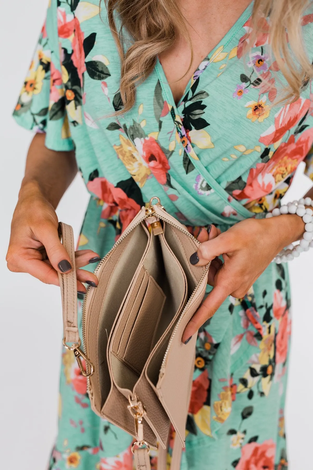 Suitable For You Clutch- Light Beige