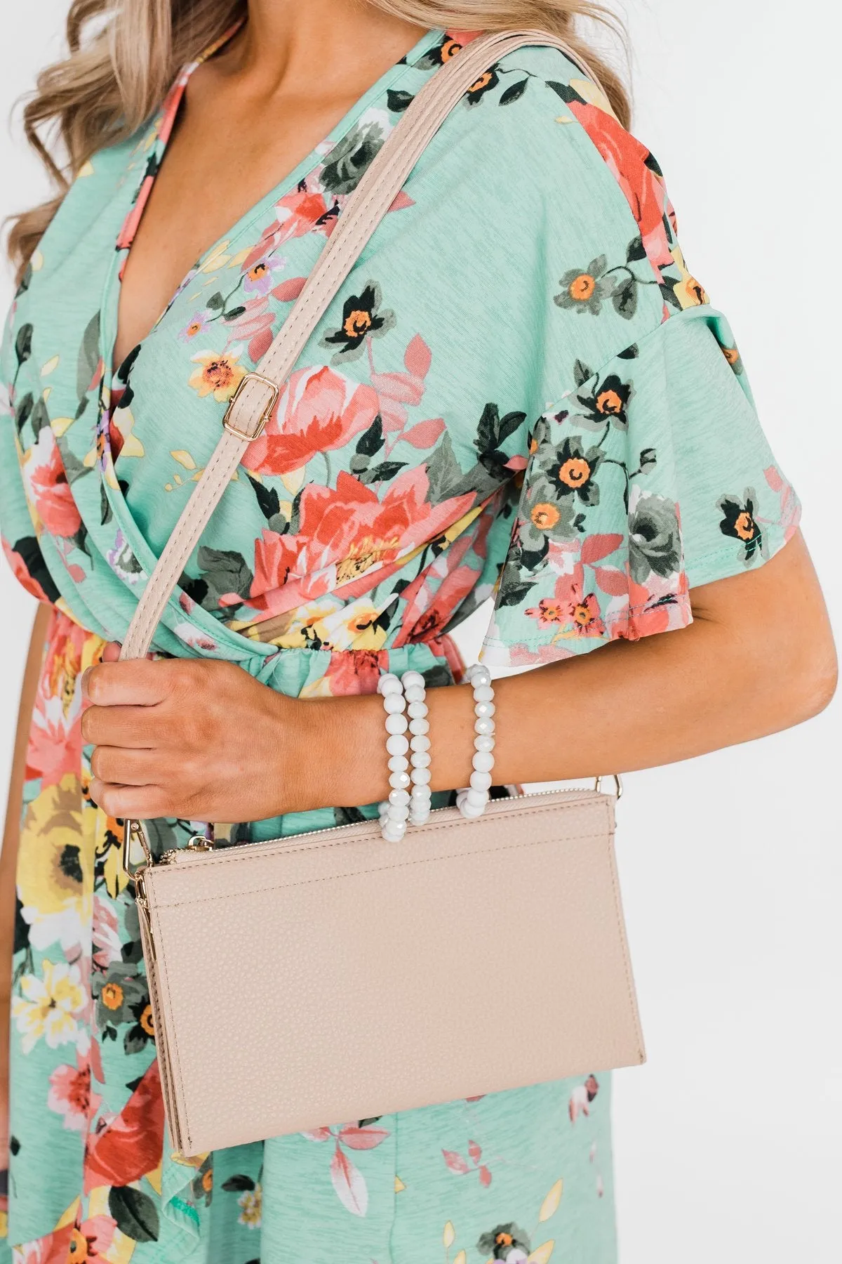 Suitable For You Clutch- Light Beige