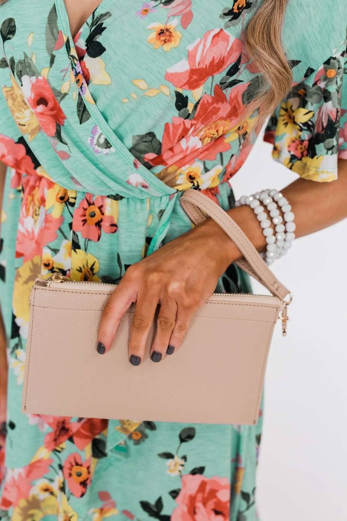 Suitable For You Clutch- Light Beige