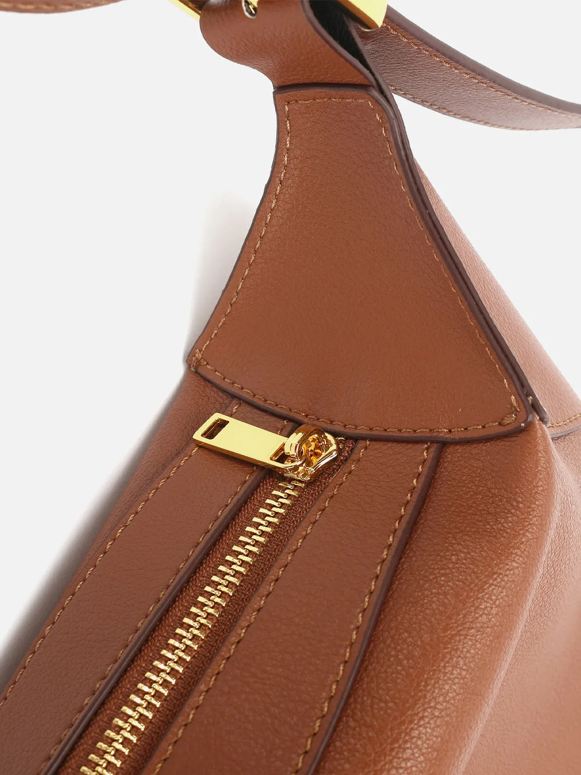 Supple Leather Romy Hobo Bag Single Strap Baguette Shoulder Bag