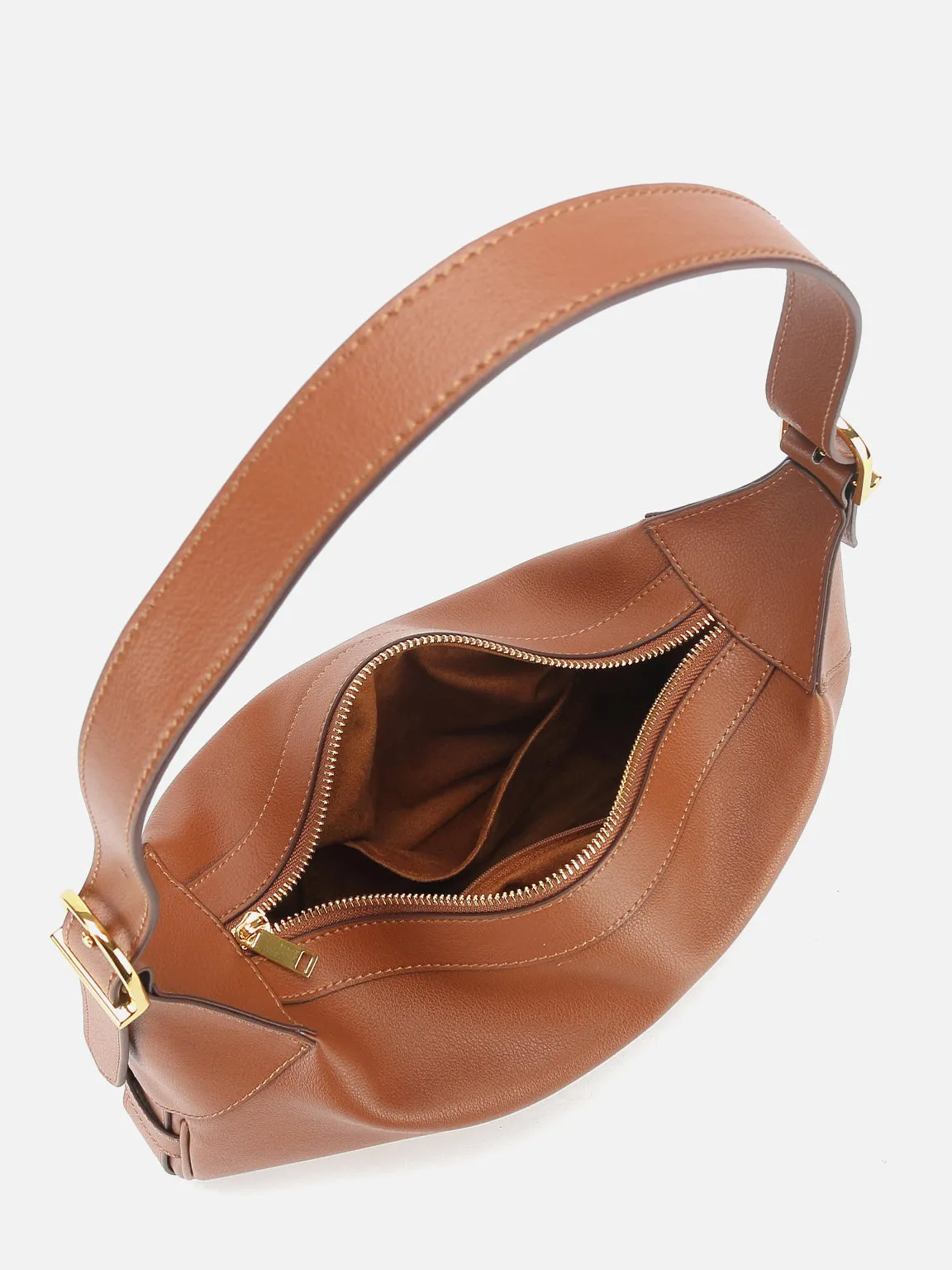 Supple Leather Romy Hobo Bag Single Strap Baguette Shoulder Bag