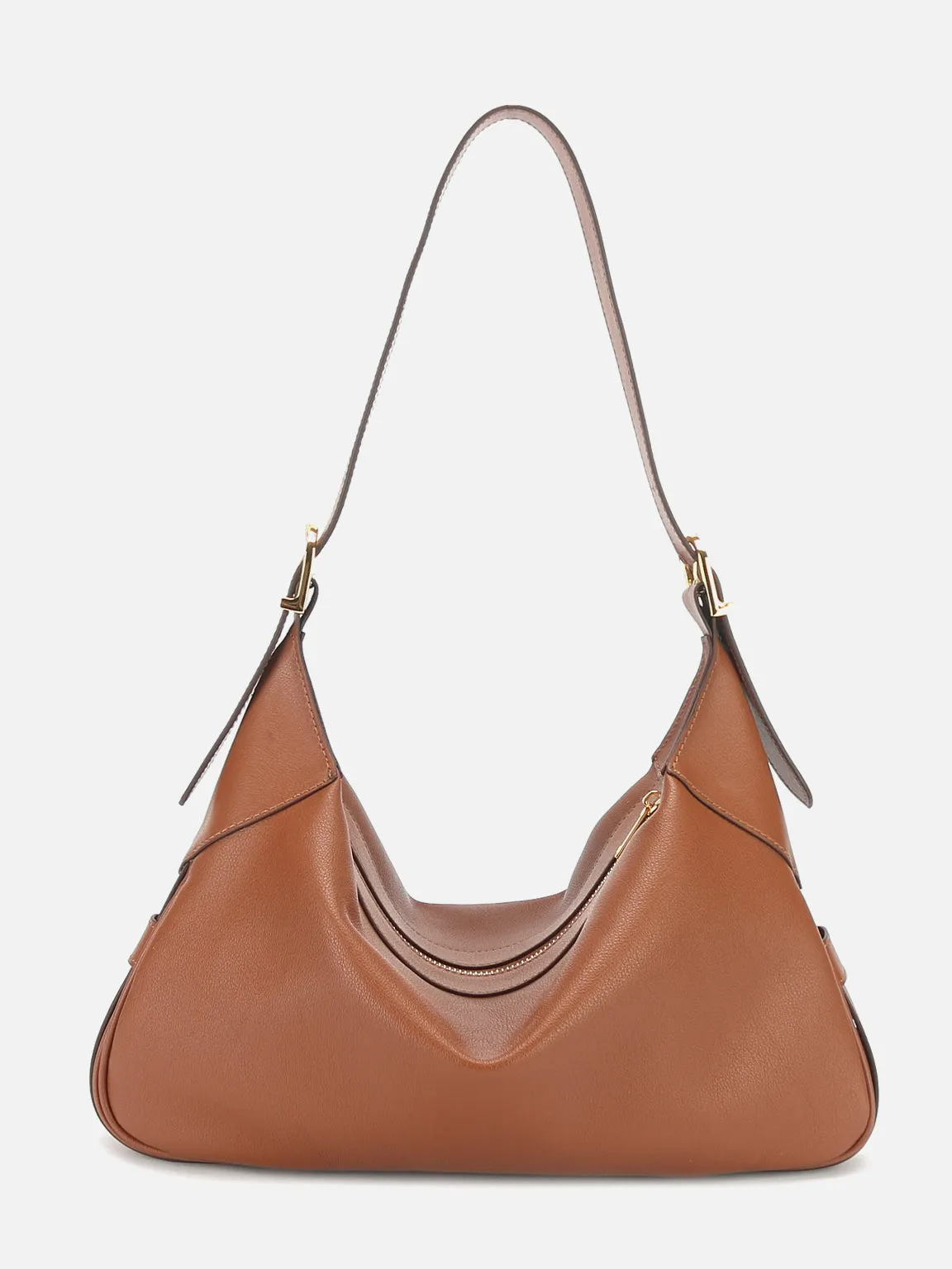 Supple Leather Romy Hobo Bag Single Strap Baguette Shoulder Bag