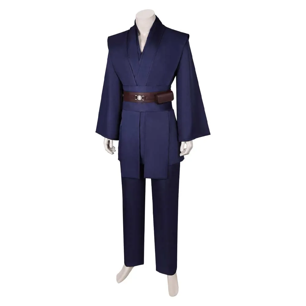 SW Anakin Skywalker Jedi Knight Dark Blue Suit Cosplay Costume Outfits Halloween Carnival Suit