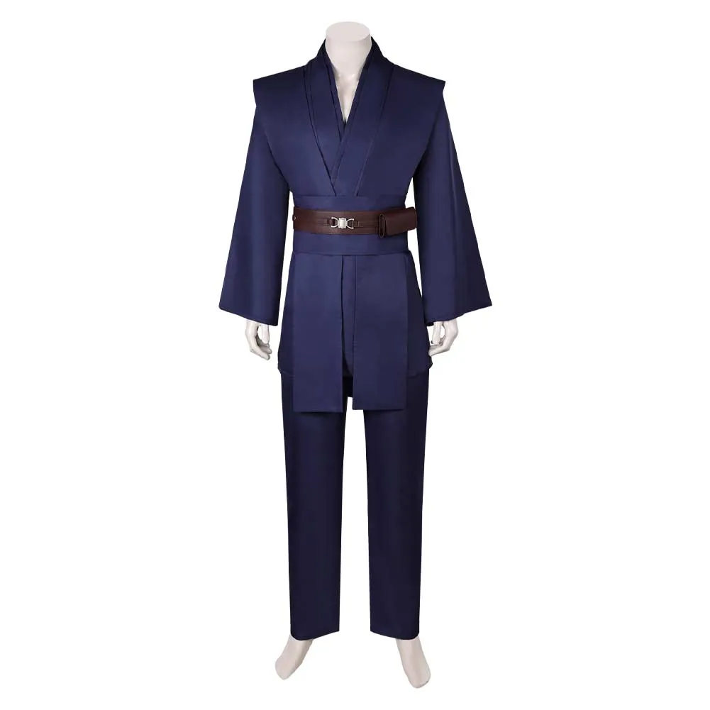 SW Anakin Skywalker Jedi Knight Dark Blue Suit Cosplay Costume Outfits Halloween Carnival Suit