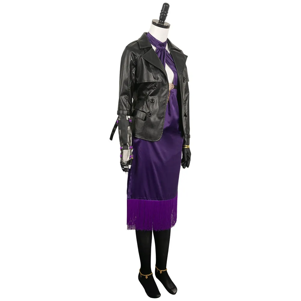 Tekken 8 Nina Game Purple Suit Cosplay Costume Outfits Halloween Carnival Suit