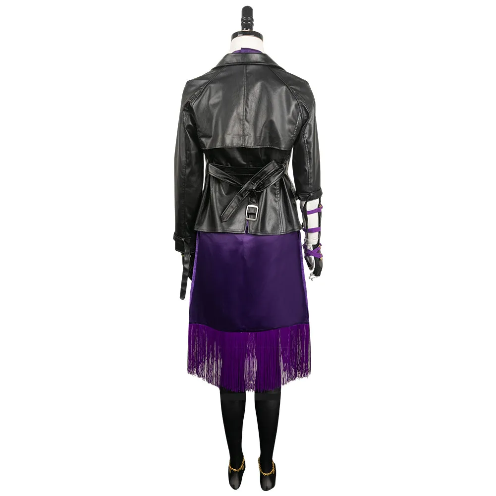 Tekken 8 Nina Game Purple Suit Cosplay Costume Outfits Halloween Carnival Suit