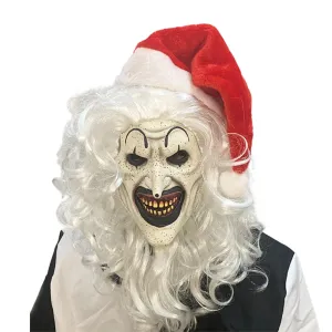 Terrifier Horror Movie Christmas Hat Red Spot Mask Cosplay Latex Masks Helmet Masquerade Halloween Party Costume Props