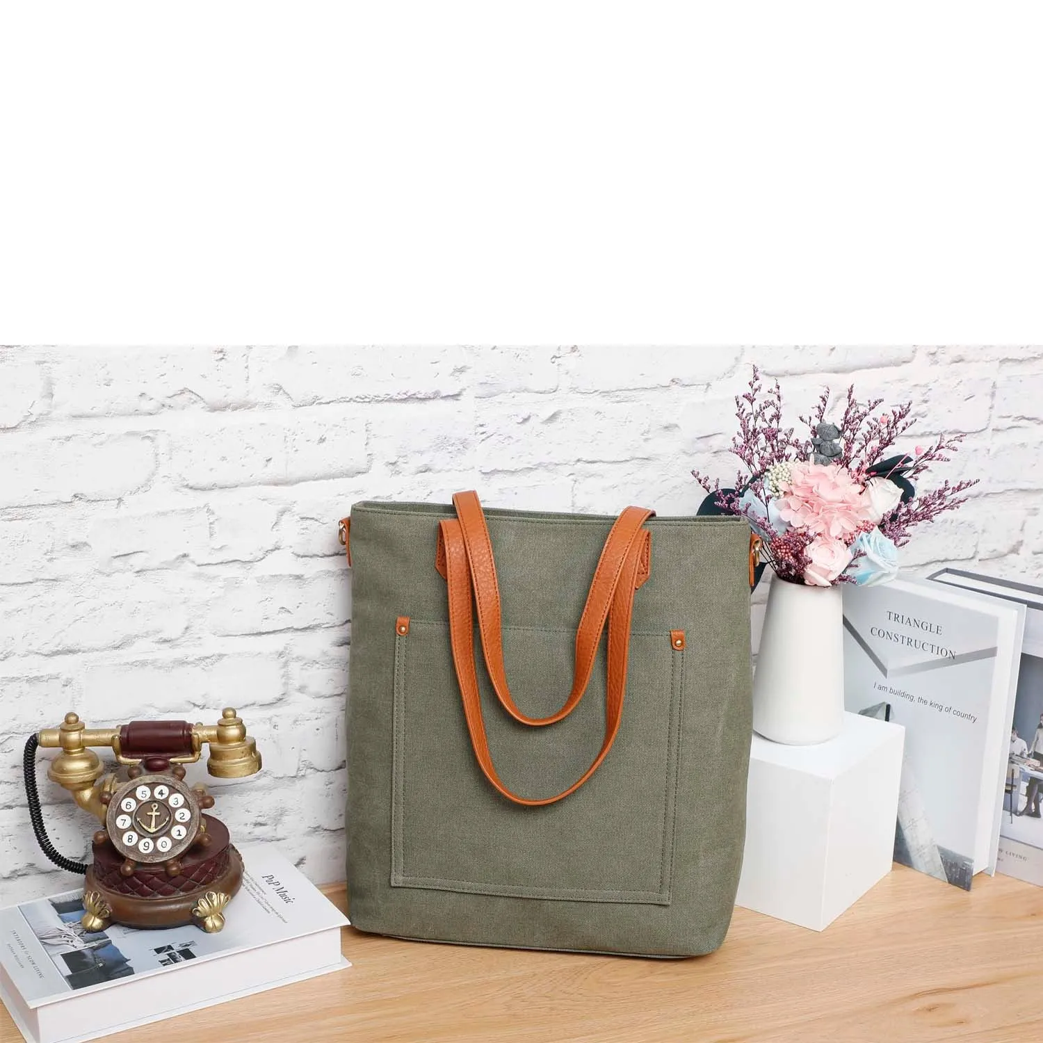 The Katrina Canvas Tote - Smoke
