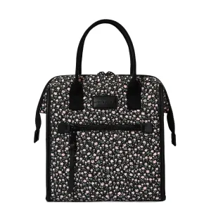 the LUNCH BAG quilted Black Floral