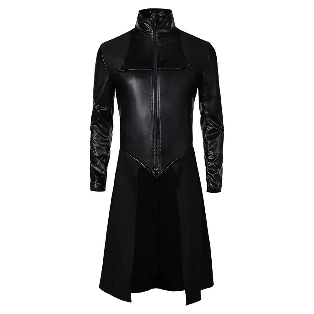 The Sandman Dream Black Leather Coat Cosplay Costume Outfits Halloween Carnival Suit