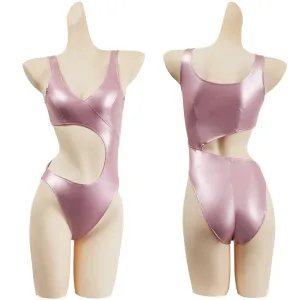 The Substance (2024) Horror Movie Sue Pink Jumpsuit Cosplay Costume Outfits