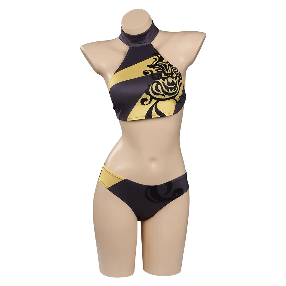 Tokyo Revengers Hanemiya Kazutora Swimsuit Cosplay Costume Bikini Top Shorts Swimwear Coat Outfits Halloween Carnival Suit