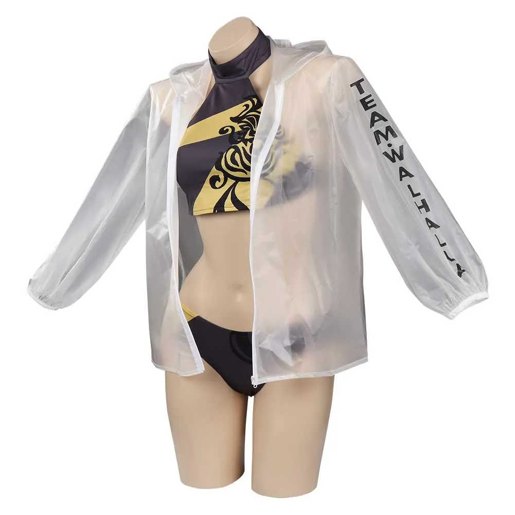 Tokyo Revengers Hanemiya Kazutora Swimsuit Cosplay Costume Bikini Top Shorts Swimwear Coat Outfits Halloween Carnival Suit