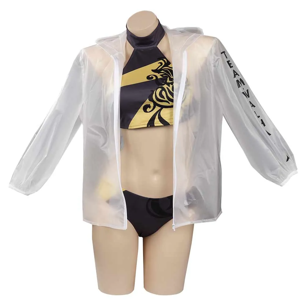 Tokyo Revengers Hanemiya Kazutora Swimsuit Cosplay Costume Bikini Top Shorts Swimwear Coat Outfits Halloween Carnival Suit