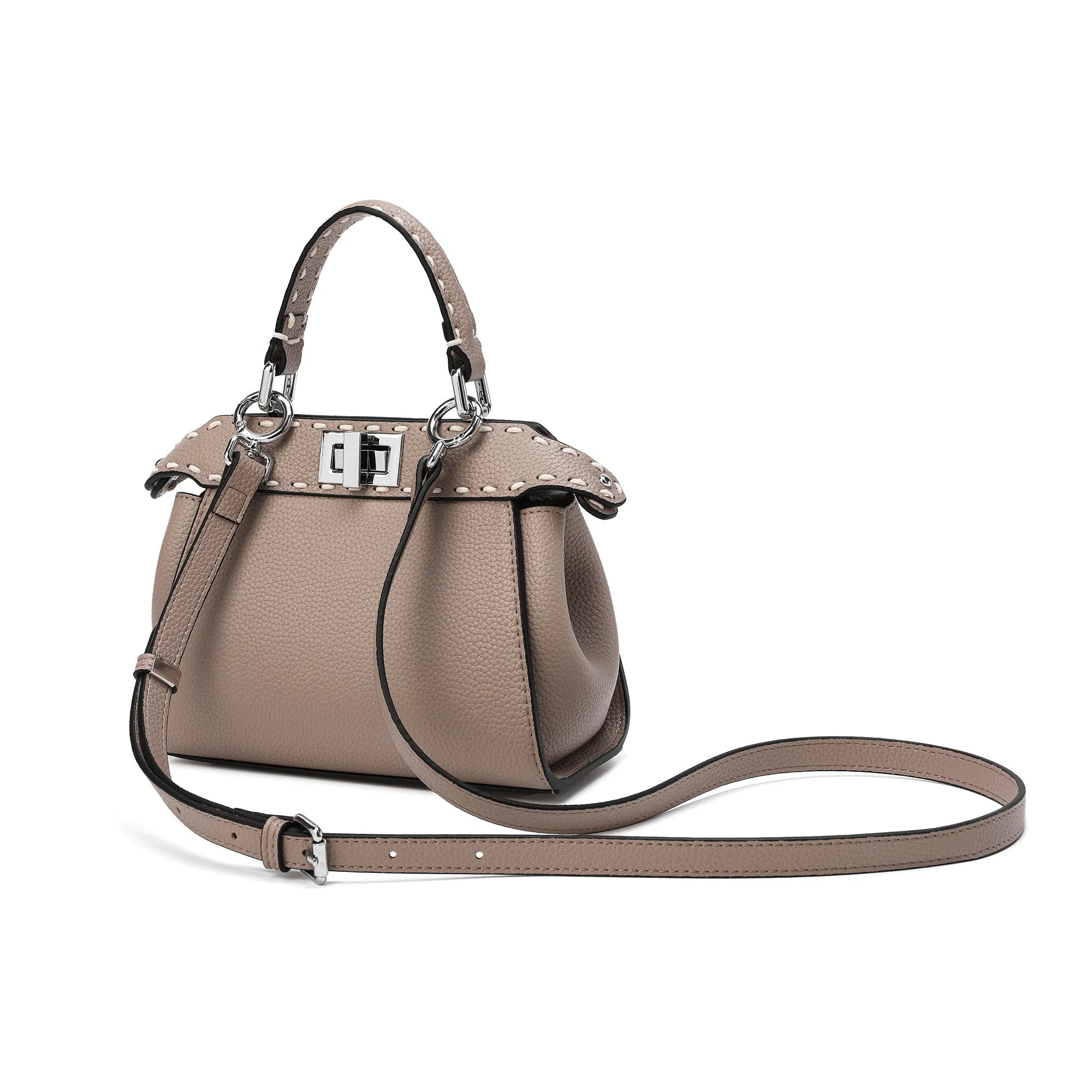 Top-Grain Leather Satchel/Shoulder Bag
