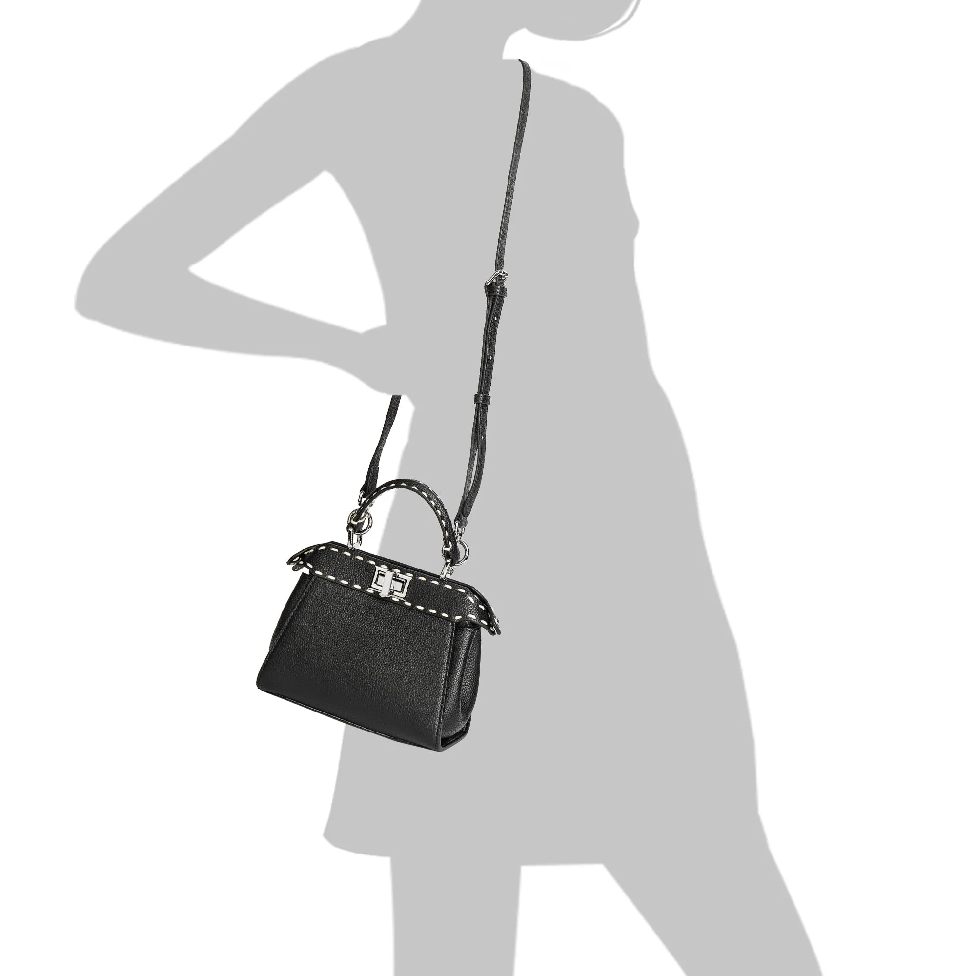 Top-Grain Leather Satchel/Shoulder Bag
