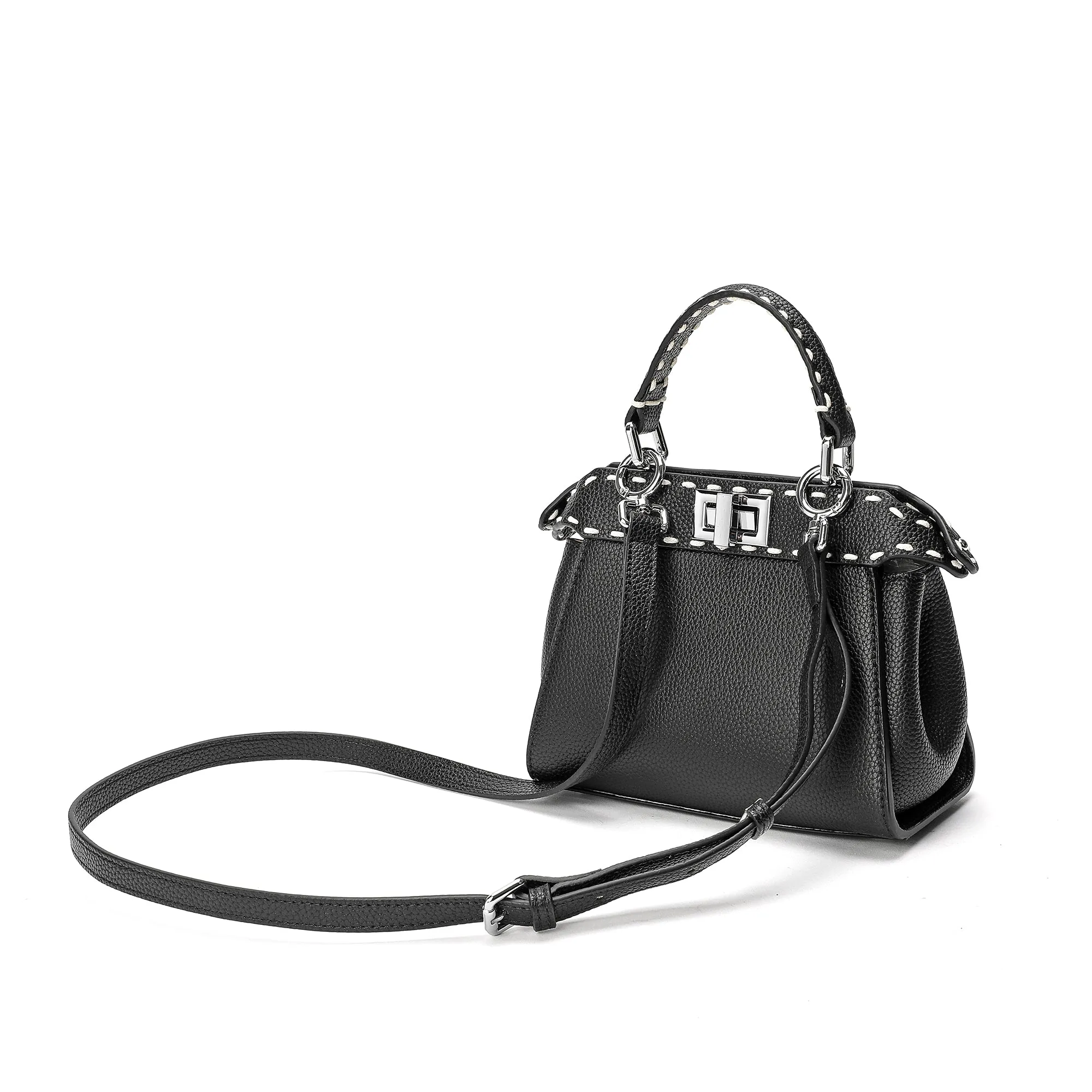 Top-Grain Leather Satchel/Shoulder Bag