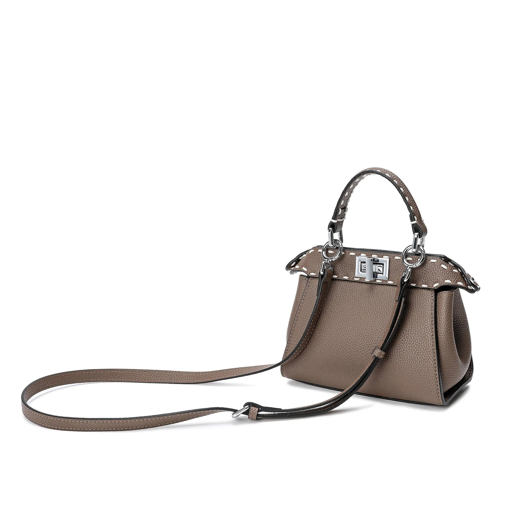 Top-Grain Leather Satchel/Shoulder Bag
