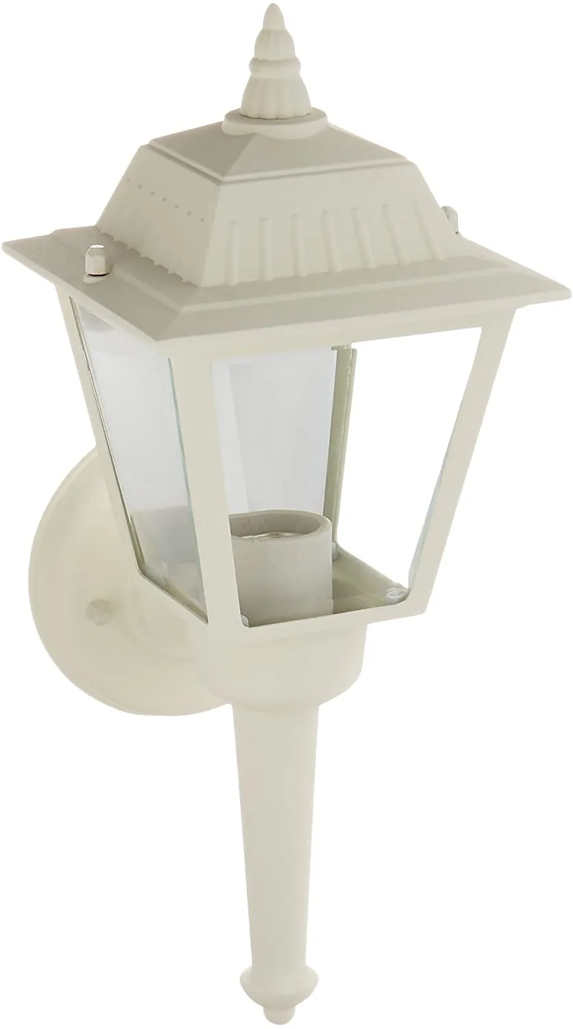 Trans Globe Lighting 4005 WH 14-Inch 1-Light Outdoor up Wall Lantern, White