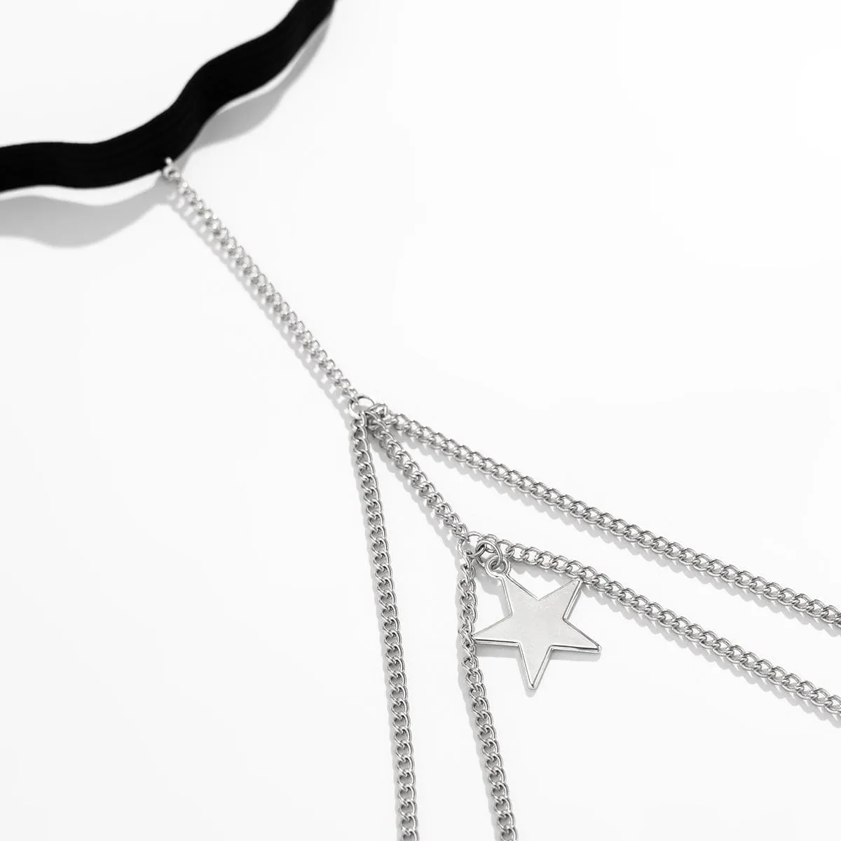 Trendy Layered Star Charm Elastic Thigh Leg Chain