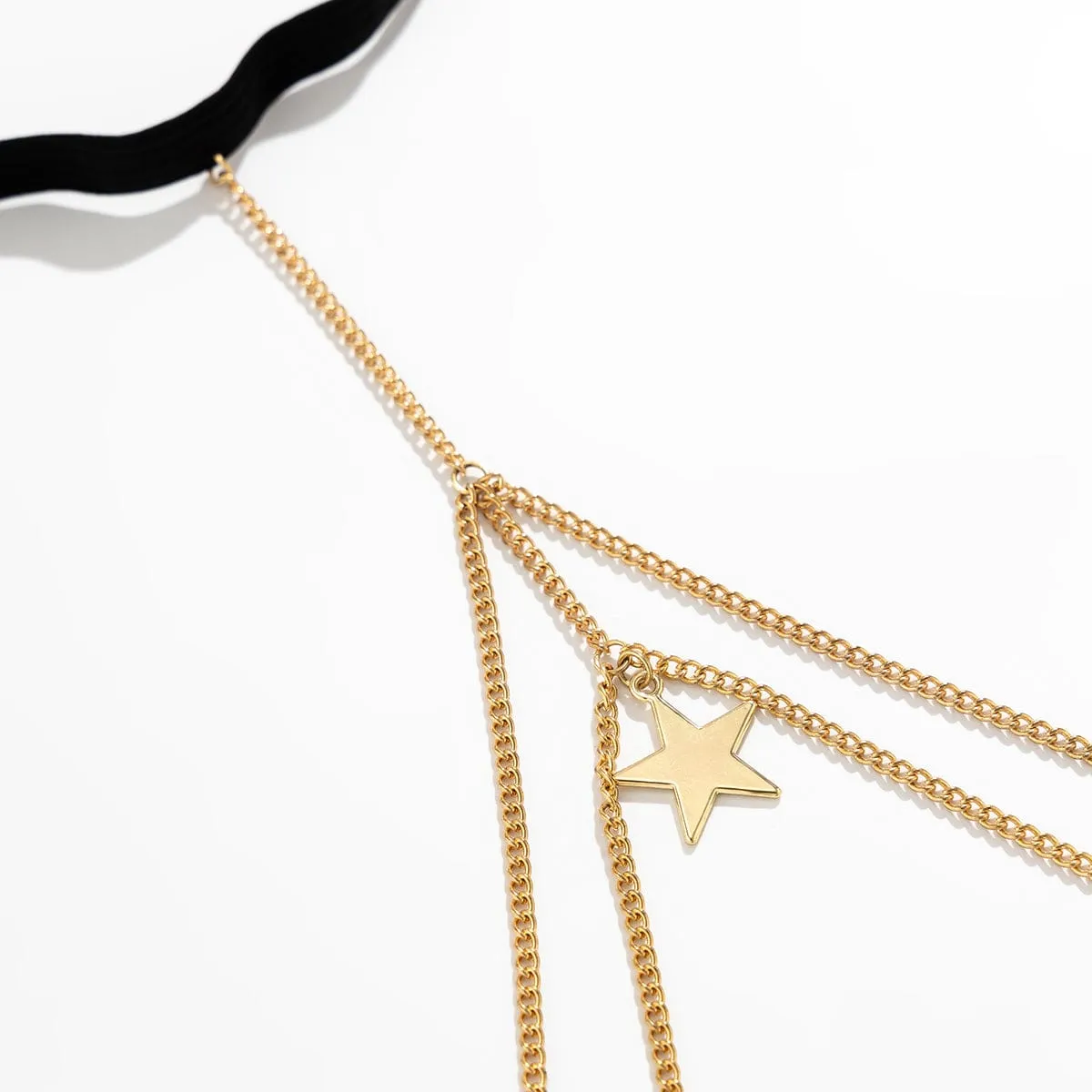Trendy Layered Star Charm Elastic Thigh Leg Chain