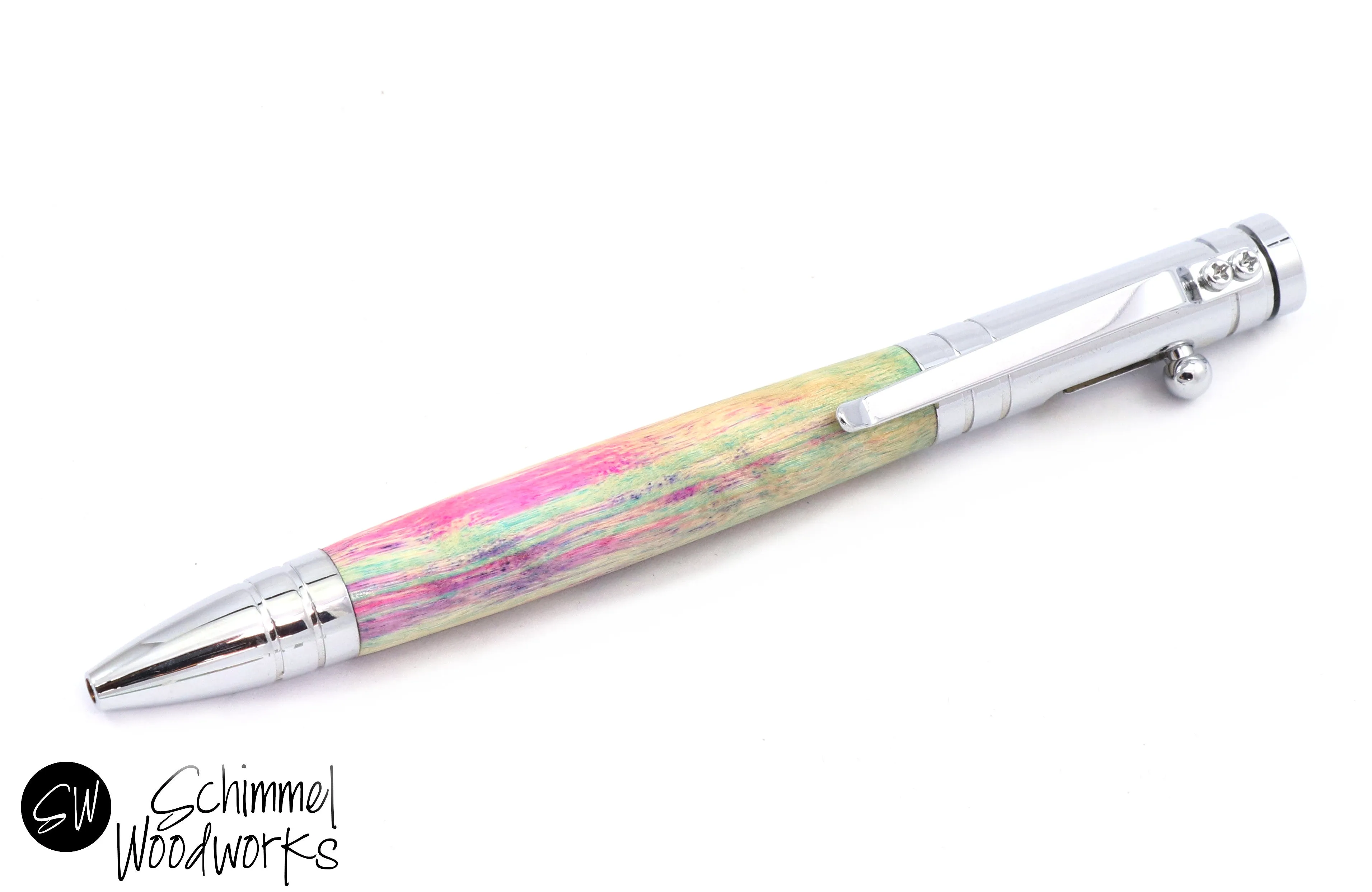 Tri-Dyed Curly Wood Pen
