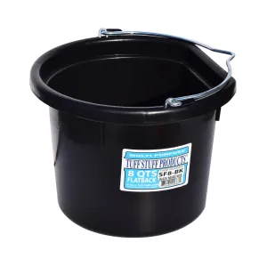 Tuff Stuff Flat Back Bucket 8 qts (Black)
