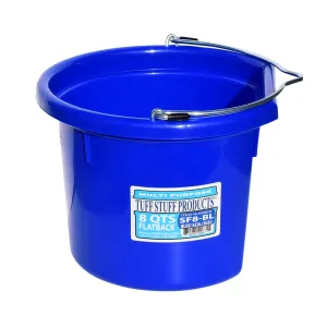 Tuff Stuff Flat Back Bucket 8 qts (Blue)